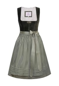 MarJo - Dirndl, quadratischer Ausschnitt, Emblem, für Damen - 901 OLIV MOOS