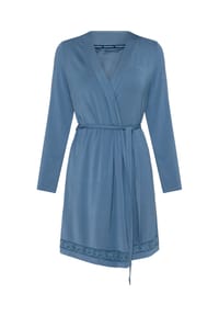 TRIUMPH - Morgenmantel Comfort Allure Hw, Spitze, für Damen - 0004 BLACK