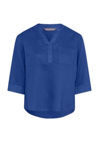 GALERIA - Shirtbluse, Split-Neck, Damen - BLACK LEAF AOP