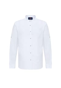 CIPO & BAXX® - Langarmhemd CH198 Baumwoll-Leinen Mix - BLACK
