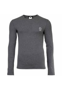 VERSACE - Herren Shirt langarm - TOPEKA, Longsleeve, Rundhals, Stretch Cotton - Dunkelgrau