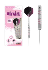 BULL'S® - Steeldarts Virgirl VR1 Dartpfeile 80% Tungsten Darts-Set Anfänger - pink stripes