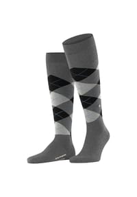 Burlington - Edinburgh Kniestrümpfe, Rippbündchen, für Herren - 3000 BLACK