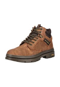 Jeep® - Lederimitat/Textil Stiefelette - Cognac