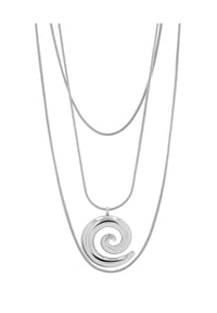 Adelia's - Damen Edelstahl Halskette mit Anhänger 50 cm + 5 cm silberfarben - gold