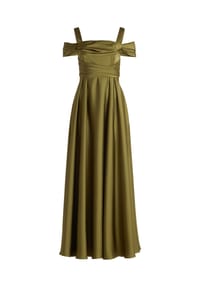 Vera Mont - Abendkleid schulterfrei - Shiny Olive