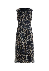BETTY & CO - Chiffonkleid ohne Arm - Dark Blue/Nature