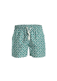 Gassa d'Amante - Badeshorts Taormina mit verstellbarem Dehnbund und Kordelzug - Blau-weiss