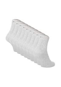Tamaris - Damen Socken, 9er Pack - Comfort Cotton Socks, Crew Socken, einfarbig - Grau