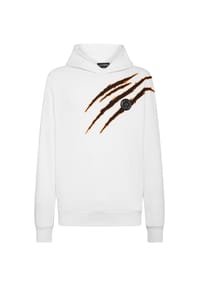 PLEIN SPORT - Hoodie SCRATCH - black/yellowfluo