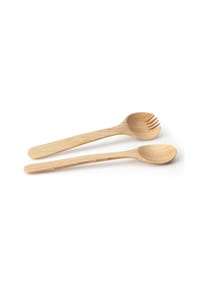 CONTINENTA Salatbesteck, 2-teilig - GUMMIBAUM - BEIGE