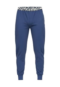 TOM TAILOR - Schlafanzug-Hose, Logo-Bund, Eingrifftaschen, für Herren - 650 BLAU-MITTEL-U