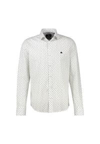 LERROS - Sportives Herrenhemd mit modischem Minimalprint - BROKEN WHITE