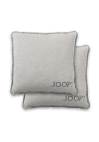 JOOP! - Kissenhülle, 2er Pack - UDF Doubleface, 50x50 cm, Logo - Beige