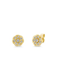 MONCARA - Damen Ohrstecker, 585er Gold, 16 Diamanten zus. ca. 0,40 Karat - Gelbgold