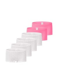 SCHIESSER - Short Slip 6er Pack Kids Girls 95/5 Organic Cotton - Weiß/Rosa-911
