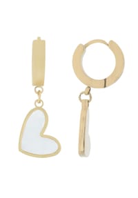 Adelia's - Adelia's Damen Ohrhänger aus Edelstahl mit Herz - Durchmesser: 9.5 mm - Ø 9.5 mm - gold