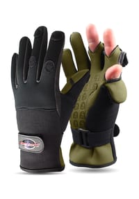 normani® - Neopren-Anglerhandschuhe Catcher - Schwarz/Grau