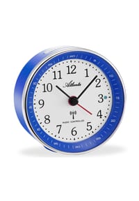 Atlanta by PARAGON - Funkwecker ohne Ticken mit Licht, Snooze & Crescendo - 1868/5 (Blau) - Blau