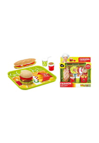 COFI - JollyLife Fastfood-Set M – Spielset mit Hamburger, Sandwich & Pommes - Mehrfarbig 35x25x15 cm