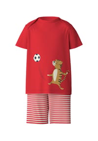 CALIDA - Kinder Kurz-Pyjama Toddlers Soccer - cherry red