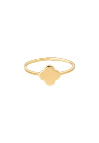 caї - Damen Ring "Kleeblatt", 925er Sterling Silber - GELBGOLD