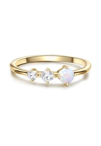GLANZSTÜCKE MÜNCHEN - Damen Ring aus 925/- Sterling Silber in Gelbgold mit Zirkonia - gelbgold