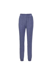 GOLDNER - Bequeme Flausch-Freizeithose mit Bündchen - marine / melange