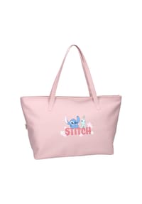 Disney - Lilo & Stitch Shopper Tasche – großer Einkaufsshopper mit Stitch Motiv - Rosa 32 x 56 x 19 cm