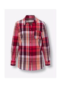 SIEH AN! - Longbluse - sesam-erdbeere-kariert