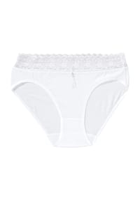 SYLVIA SPEIDEL. - Smilla Minislip, Spitzenbordüre, für Damen - 100 WEISS