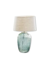 LOBERON - Tischlampe Fenis creme/grün - creme/grün
