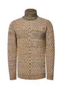 RUSTY NEAL® - Strickpullover im angesagten Kontrast-Design - Grau