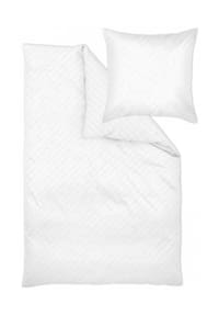 BAUER Brokat-Damast-Bettwäsche - Garnitur 155x220 cm - 0208 OFFWHITE