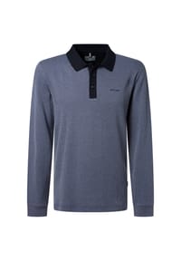pierre cardin - Langarmshirt mit Strukturmuster - Bering Sea