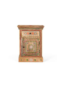 GINER & COLOMER - Nachttische aus Mangoholz, 45 cm, im ethnischen Handwerksstil - 60 x 45 x 34 - mehrfarbig