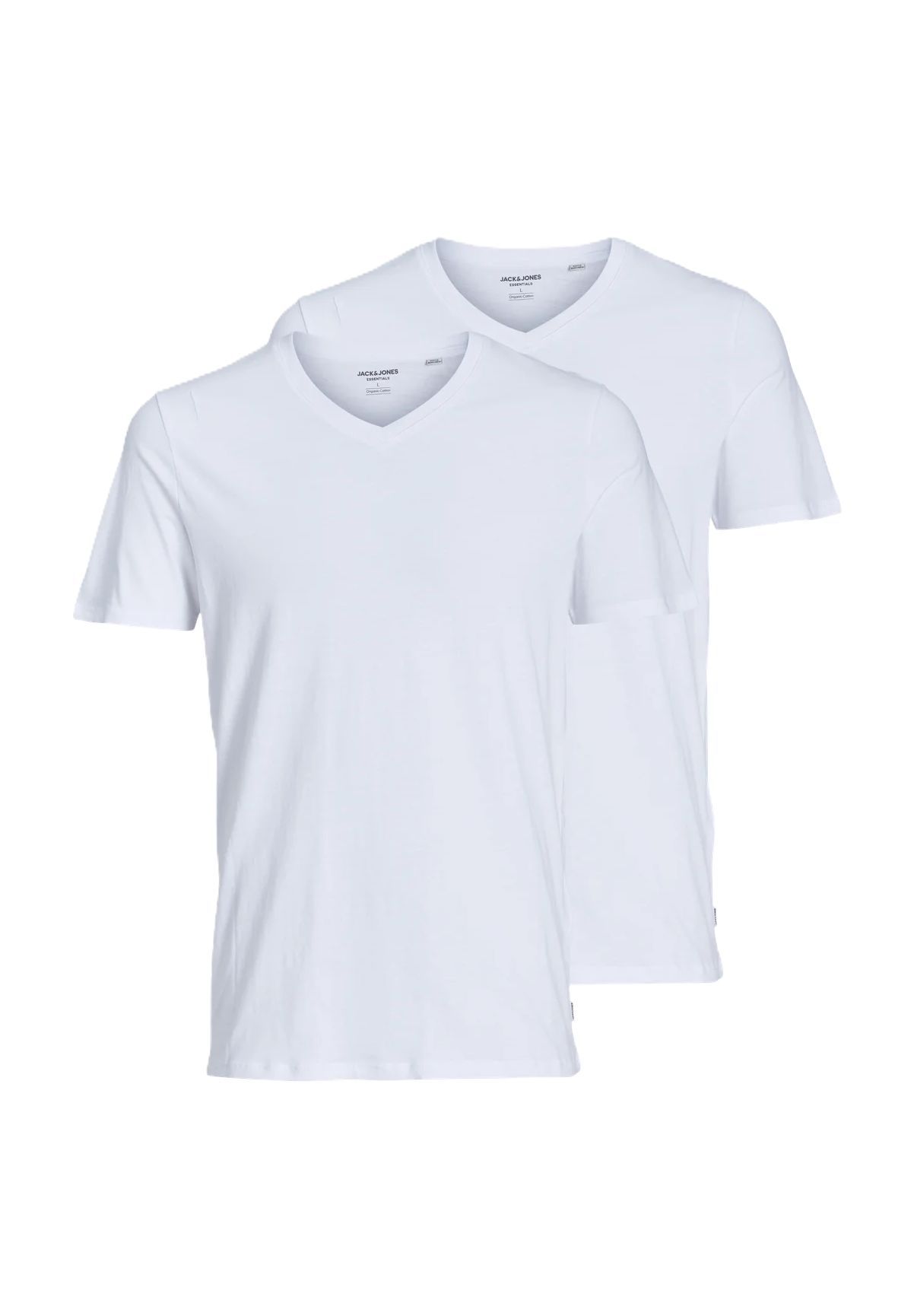 Jack & Jones 2-er Set V-Neck T-Shirts Weiß - Bild 7