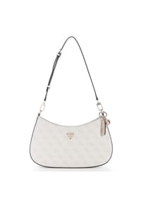 GUESS NOELLE II - Schultertasche, Kunstleder, Reißverschluss, für Damen - BONE LOGO