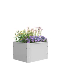 VCM. Metall Beet rechteckig | stehender Pflanzkasten | Blumenkasten fr  Garten Terrasse Balkon | Blumentopf H. 30 x B. 50 x. T. 40 cm | Balora M |  GALERIA