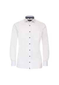 CASAMODA - Herren Businesshemd uni Modern Fit - Schneeweiß
