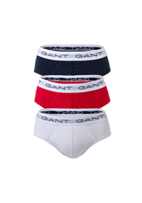 GANT - Herren Slips, 3er Pack - Brief 3-Pack, Slim Fit, Logo, Stretch Cotton, uni - Blau