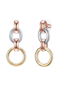 Luluandjane - Damen Ohrringe aus Metall-Legierung in Silber/Gelbgold/Roségold - roségold