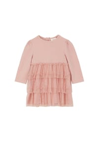 s.Oliver - Volantkleid, Reißverschluss, für Babys und Kleinkinder - 4257  LILAC/PINK