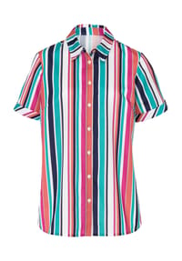 Sieh an! - Bluse - marine-pistazie-gestreift