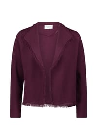 CARTOON - Strick-Cardigan mit Fransen - Dark Aubergine