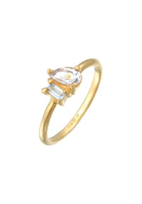 elli. PREMIUM - Ring Elli Premium Ring Topas Tropfen Elegant 925 Silber Vergoldet - Gold