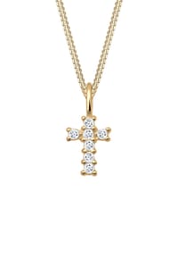 elli. PREMIUM Halskette Kreuz Religion Glaube Symbol Topas 585 Gelbgold Bild 1