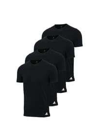 adidas - Unterhemd / Shirt Kurzarm 4er Pack Active Flex Cotton - Schwarz
