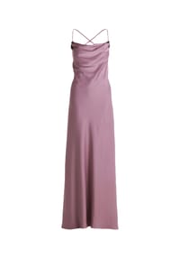 Vera Mont - Abendkleid mit Wasserfallausschnitt - Dusty Slate