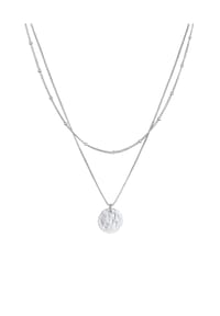 elli. - Halskette Layer Plättchen Kugelkette Boho 2-Lagig 925 Silber - Gold